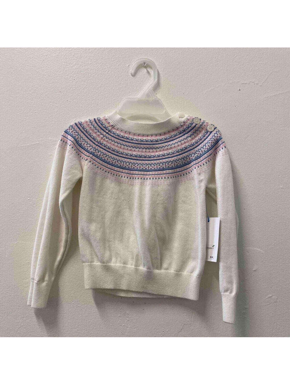 Rachel Riley Ivory Fairisle Sweater, Girl 3